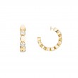 18K Yellow Gold D-Vibes Mini Hoop Earrings