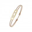 18K Yellow Gold Care(S) Beige Cord Bracelet