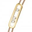 18K Yellow Gold Care(S) Beige Cord Bracelet
