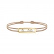 18K Yellow Gold Care(S) Beige Cord Bracelet