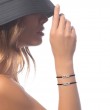 18K White Gold Care(S) Black Cord Bracelet