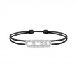 18K White Gold Care(S) Black Cord Bracelet