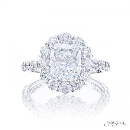 JB Star Cushion Cut Halo Ring