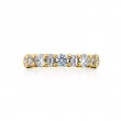 18K Yellow Gold Emerald-Cut and Round Diamond Single-Row Band