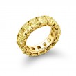 18K Yellow Gold Radiant-Cut Fancy Yellow Diamond Eternity Band