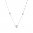 Roberto Coin 18K White Gold Diamonds By The Inch Diamond 3 Station White Gold Necklace