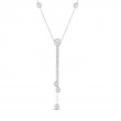Roberto Coin 18K White Gold Rhodium Plated Diamonds By The Inch Triple Drop Necklace