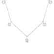 Roberto Coin 18K White Gold Diamonds By The Inch 5 Station Diamond Drop Necklace