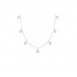 Roberto Coin 18K White Gold Diamonds By The Inch 7 Station Diamond Drop Necklace