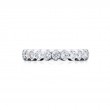 Platinum Round Diamond Single-Row Bezel Set Band