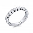 Platinum Round Diamond Single-Row Bezel Set Band