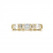 18K Yellow Gold Emerald-Cut Diamond Single-Row East-West Band
