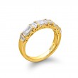 18K Yellow Gold Emerald-Cut Diamond Single-Row East-West Band