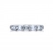 Platinum Emerald-Cut Diamond Single-Row East-West Band