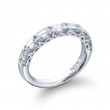 Platinum Emerald-Cut Diamond Single-Row East-West Band
