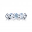 Platinum Radiant-Cut Diamond Single-Row GIA Certified Band
