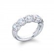 Platinum Radiant-Cut Diamond Single-Row GIA Certified Band