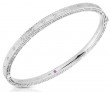 Roberto Coin 18K White Gold Rhodium Plated Symphony Princess Diamond Bangle Bracelet