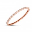 Roberto Coin 18K Rose Gold Symphony Pois Mois Diamond Oval Bangle Bracelet