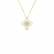 Roberto Coin 18K Yellow And White Gold Princess Flower Principessa Large Diamond Flower Pendant