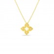 Roberto Coin 18K Yellow Gold Venetian Princess Petite Diamond Flower Necklace
