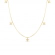 Roberto Coin 18K Yellow Gold Love By The Yard Dangling Diamond Flower Necklace