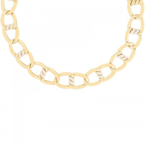 Roberto Coin 18K Yellow Gold Cialoma Diamond Knot Necklace