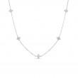 Roberto Coin 18K White Gold Rhodium Plated Love By The Yard Diamond Flower Necklace