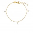 Roberto Coin 18K Yellow Gold Love By The Yard Dangling Diamond Flower Bracelet