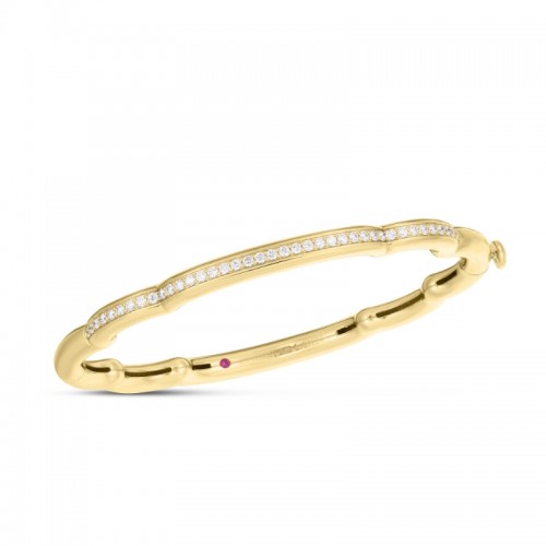 Roberto Coin 18K Yellow Gold Cialoma Diamond Cloud Bangle