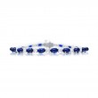 Platinum Oval Cabochon Sapphire and Diamond Bracelet