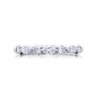 Platinum Marquise and Round Diamond Single-Row East-West Band