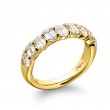 18K Yellow Gold Emerald-Cut and Oval Diamond Single-Row Band