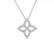 Roberto Coin 18K White Gold Princess Flower Small Diamond Pendant