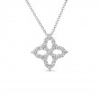 Roberto Coin 18K White Gold Princess Flowere Medium Diamond Flower Pendant