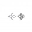 Roberto Coin 18K White Gold Princess Flower Medium Diamond Flower Stud Earrings