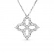 Roberto Coin 18K White Gold Princess Flower Large Diamond Flower Pendant