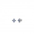 Roberto Coin 18K White Gold Princess Flower Medium Sapphire And Diamond Flower Stud Earrings