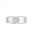 Roberto Coin 18K White Gold Verona Diamond Flower Band Ring