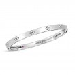 Roberto Coin 18K White Gold Rhodium Plated Verona Diamond Bangle