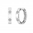 Roberto Coin 18K White Gold Rhodium Plated Love In Verona Diamond Hoop Earrings