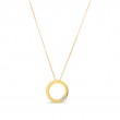 Roberto Coin 18K Yellow Gold Love In Verona Diamond Circle Pendant