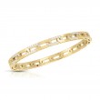 Roberto Coin 18K Yellow Gold Navarra Diamond Shiny Bangle Bracelet