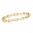 Roberto Coin 18K Yellow Gold Navarra Diamond Link Bangle Bracelet