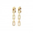 Roberto Coin 18K Yellow Gold Navarra Diamond 3 Link Drop Earrings