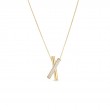 Roberto Coin 18K Yellow Gold Domino Diamond X Pendant