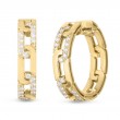 Roberto Coin 18K Yellow Gold Navarra Diamond Hoop Earrings