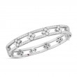 Roberto Coin 18K White Gold Rhodium Plated Love In Verona Diamond Bangle