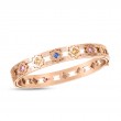 Roberto Coin 18K Rose Gold Navarra Diamond And Mixed Sapphire Bangle Bracelet