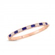 Roberto Coin 18K Rose Gold Art Deco Lapis And Diamond Station Bangle Bracelet